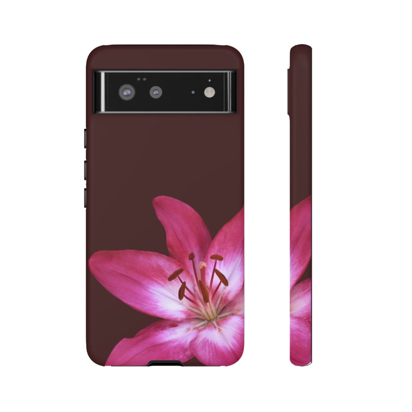Burgundy Lily Floral – Phone Case Tough Case