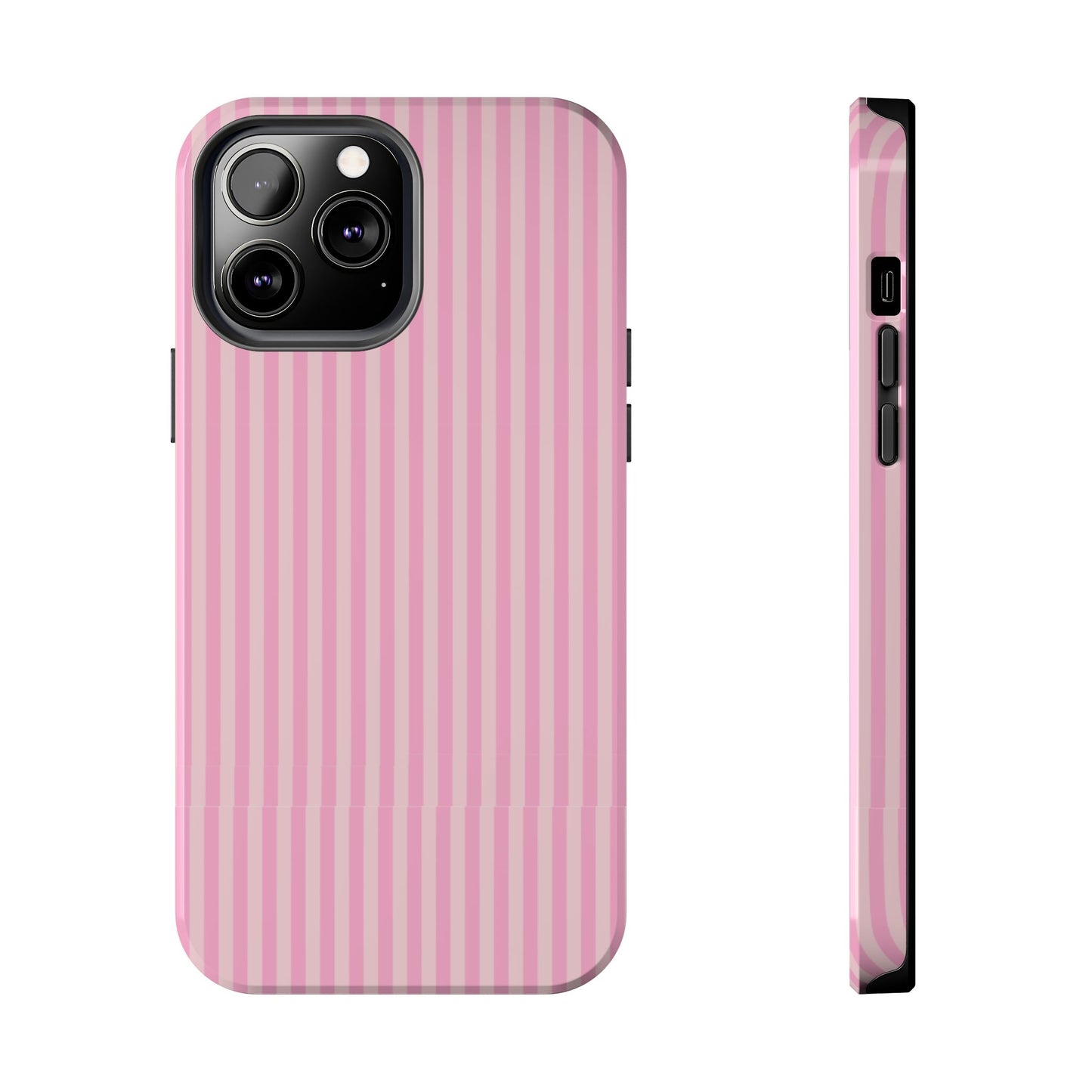 Pretty In Pink  – Pink Vertical Stripe Tough Phone Case