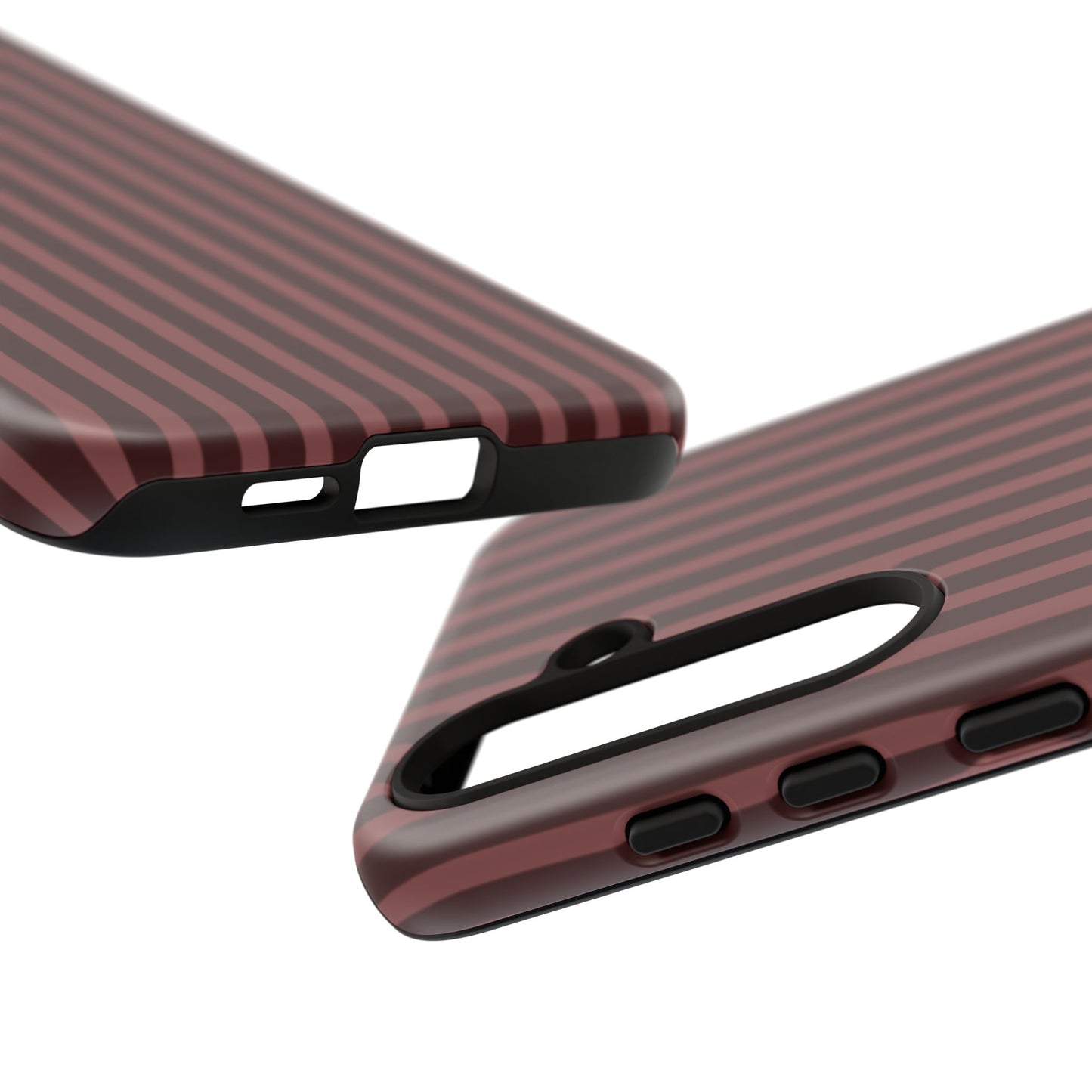 Striped Double Burgundy  — Tough Phone Case
