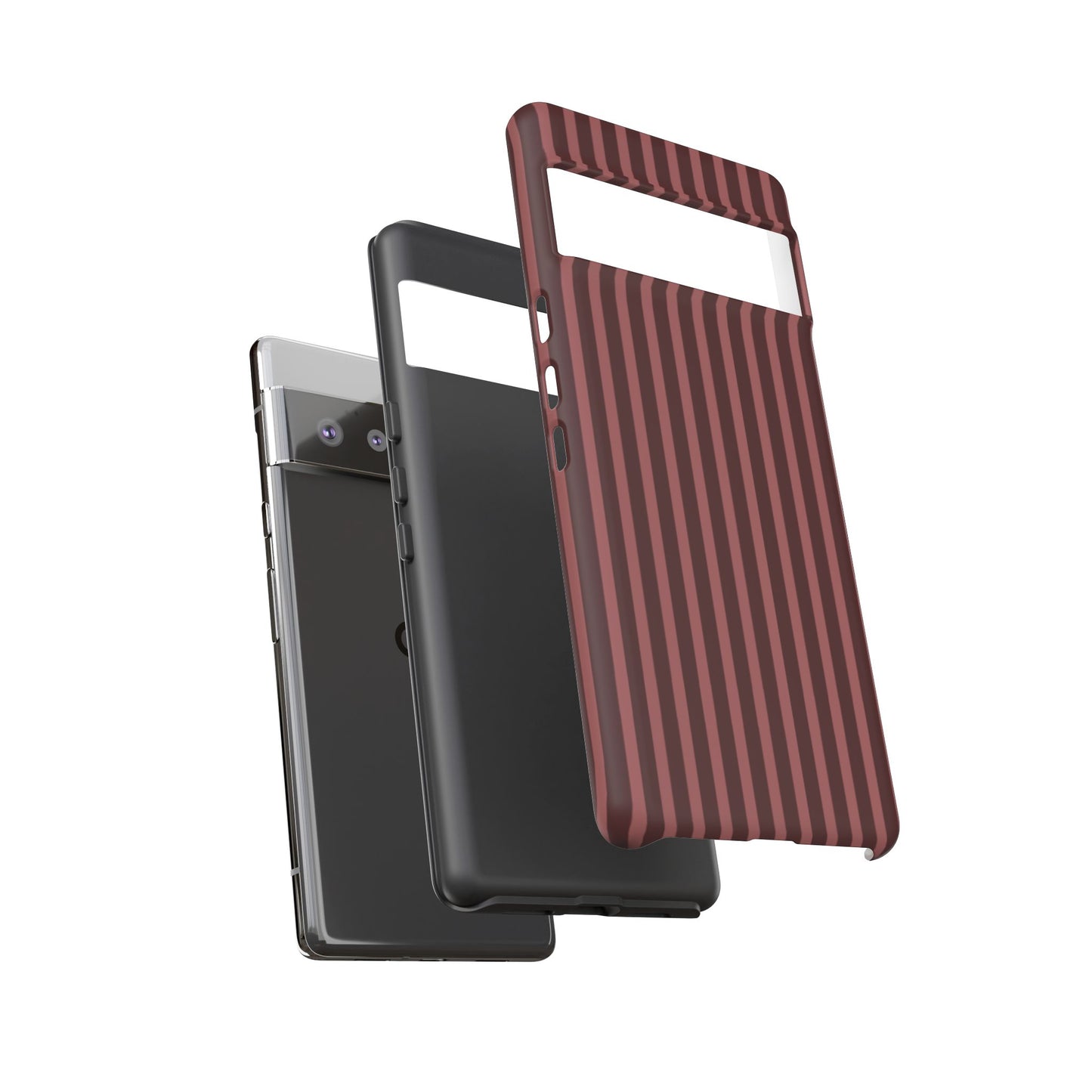 Striped Double Burgundy  — Tough Phone Case