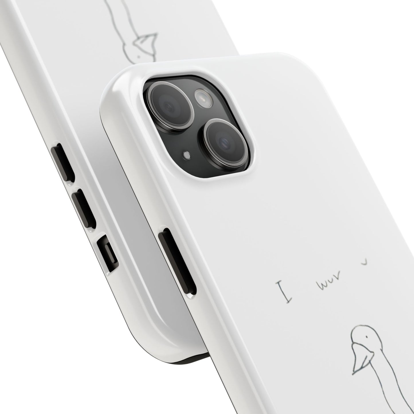 Funny Duck 'I wuv u'— Tough Phone Case