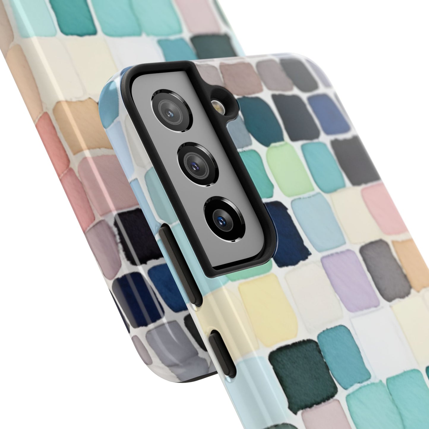 Watercolor —  Abstract Mosaic Tough Phone Case Pastel Tile Protective Cover