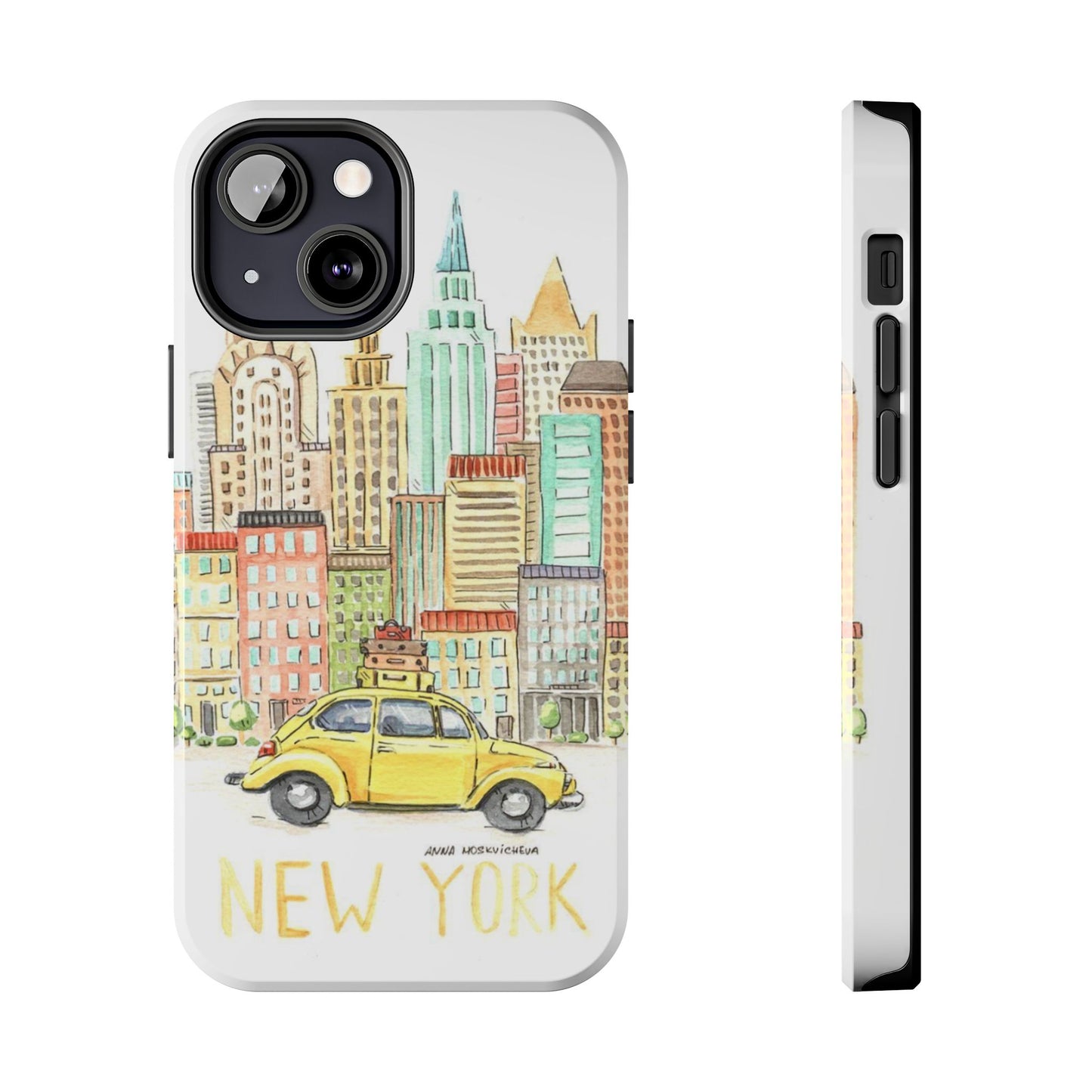 New York – New York Watercolor Skyline Tough Phone Case