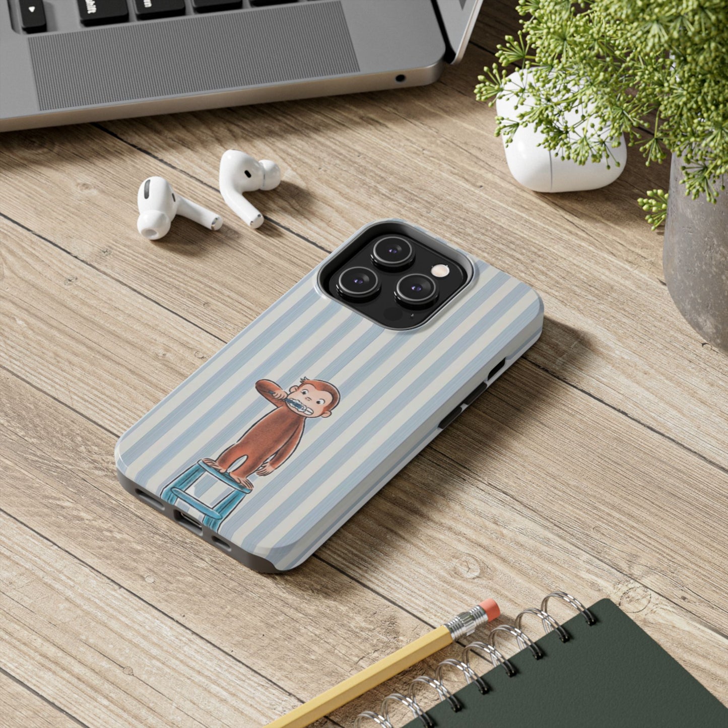 Curious George, Brushing Teeth — Monkey Brushing Tooth Tough Phone Case