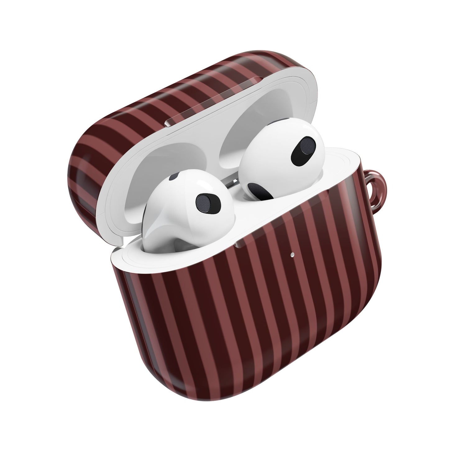 Striped Double Burgundy  —  AirPod Case