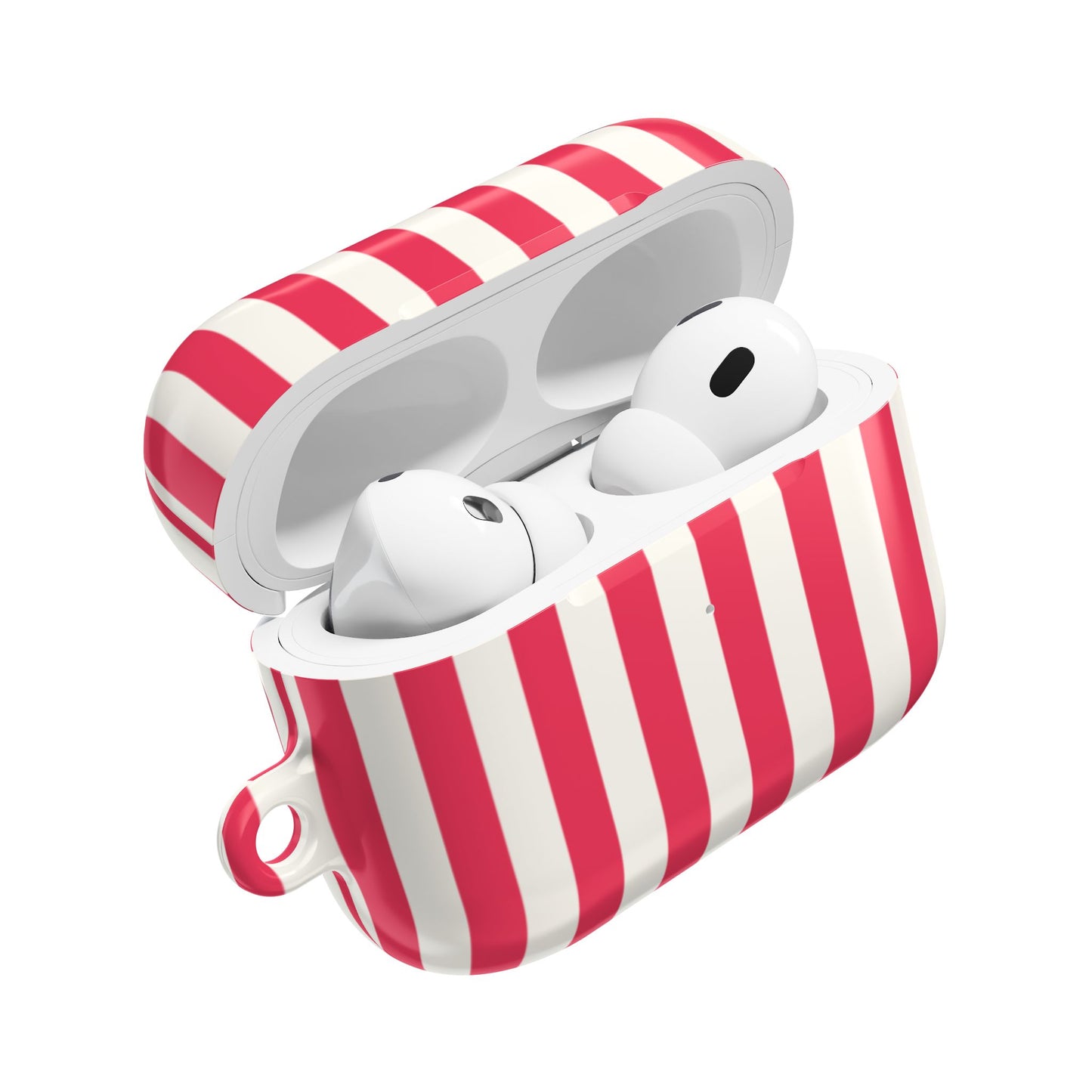 Red and White Stripe AirPod Case |  Stripe Protective Cover
