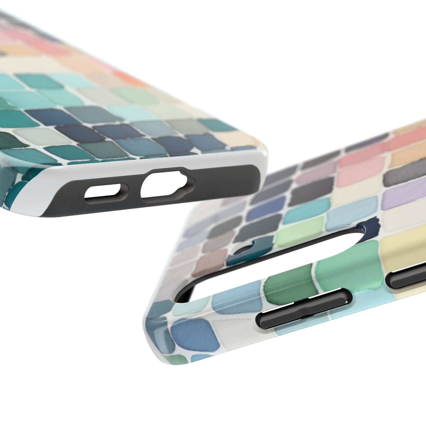 Watercolor —  Abstract Mosaic Tough Phone Case Pastel Tile Protective Cover