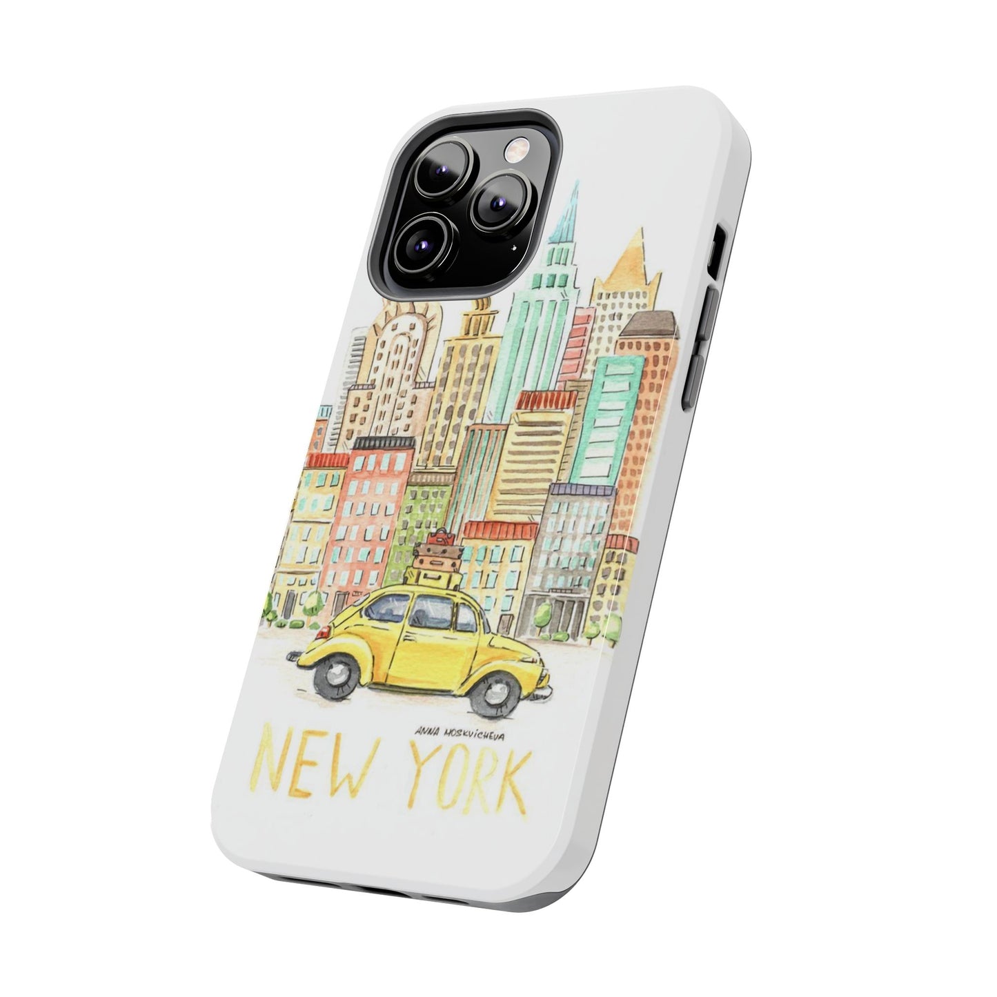 New York – New York Watercolor Skyline Tough Phone Case