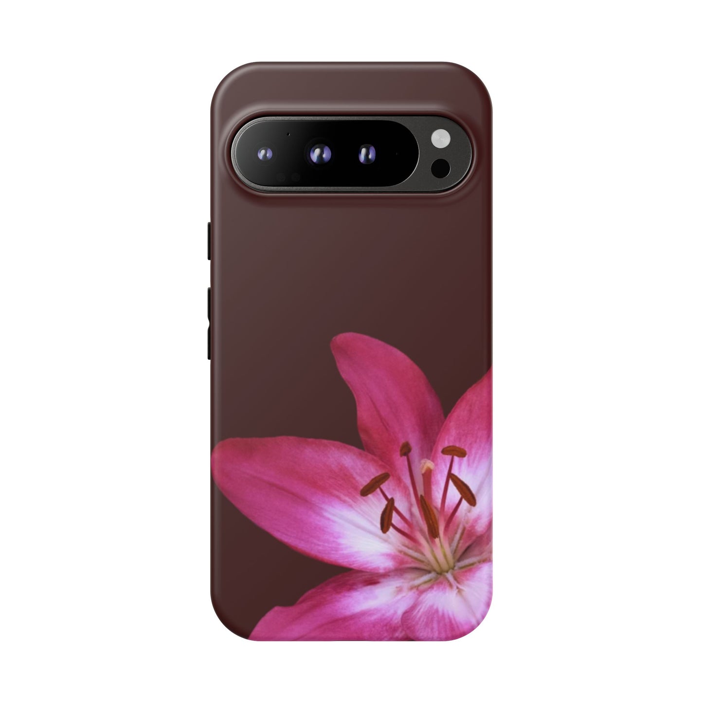 Burgundy Lily Floral – Phone Case Tough Case