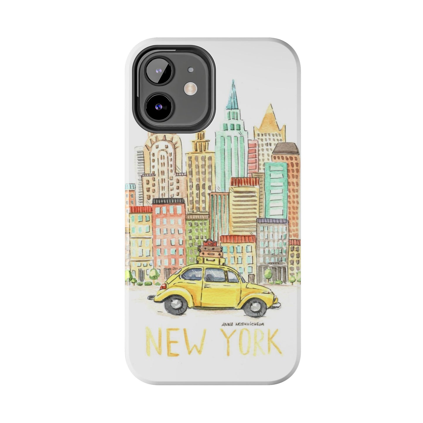 New York – New York Watercolor Skyline Tough Phone Case
