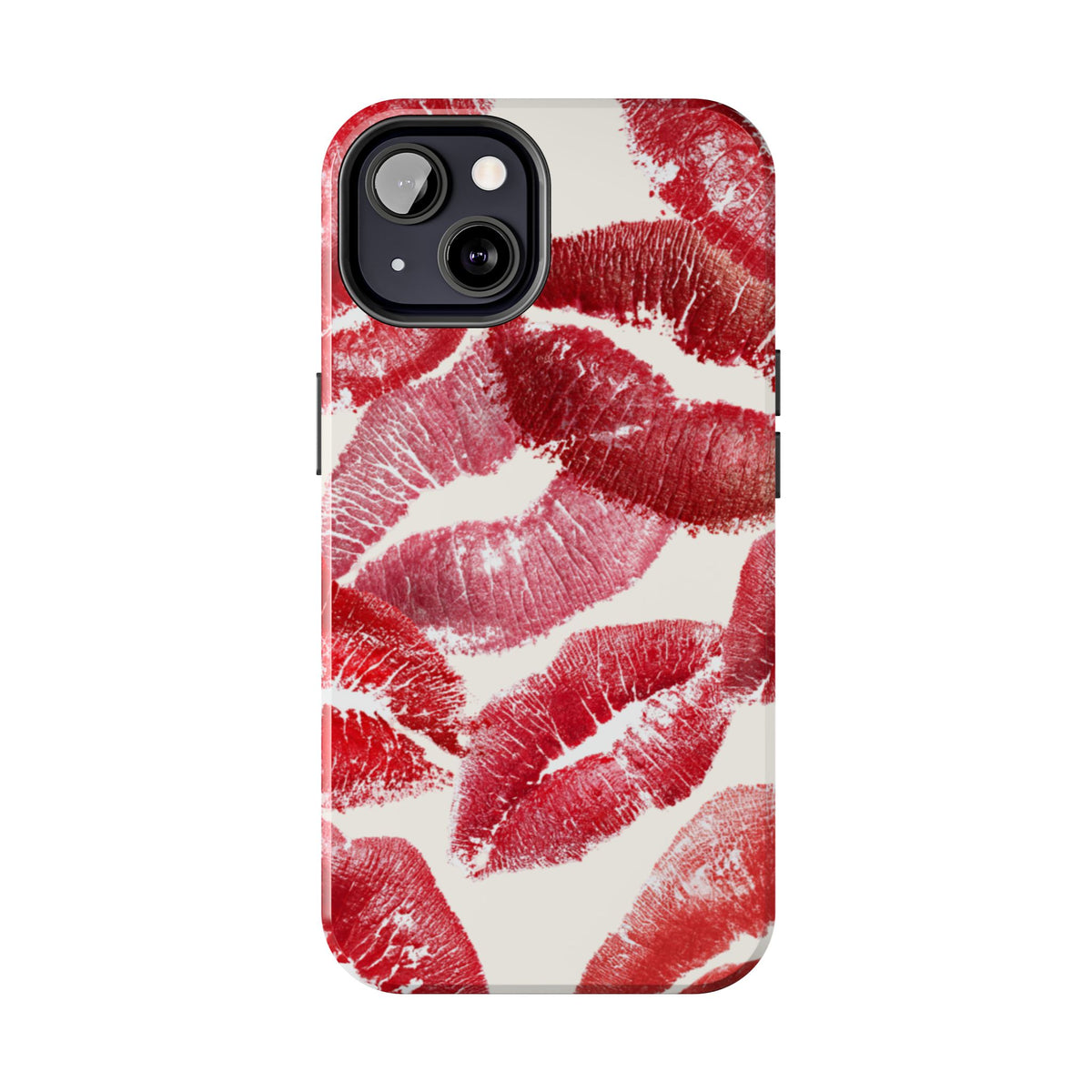 Red Lipstick Kiss Pattern Phone Case | Tough Phone Case