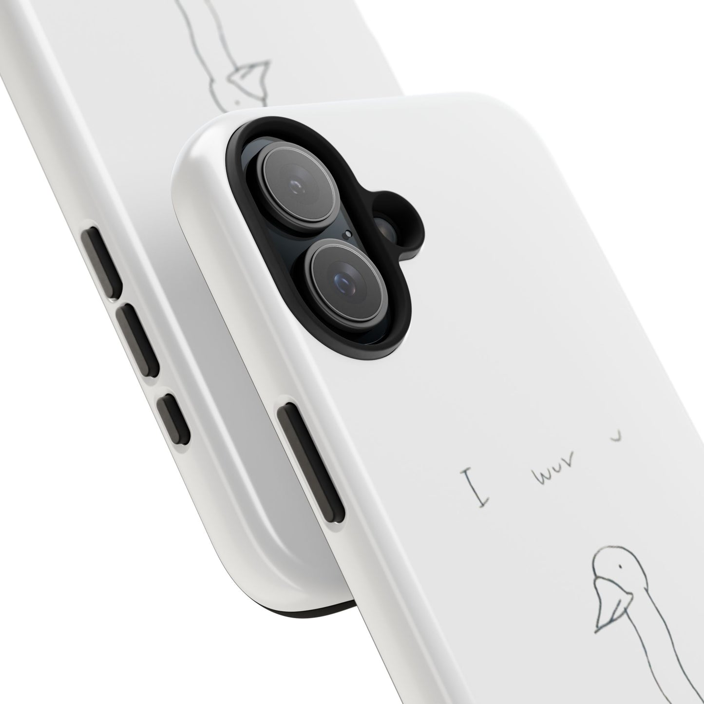 Funny Duck 'I wuv u'— Tough Phone Case
