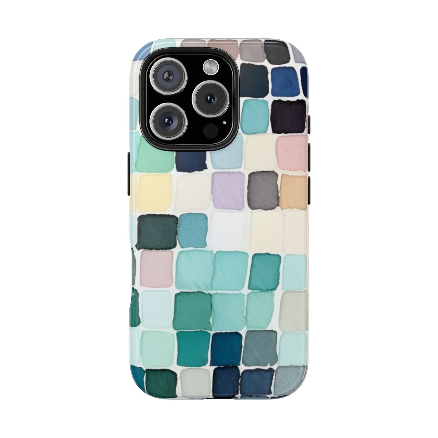 Watercolor —  Abstract Mosaic Tough Phone Case Pastel Tile Protective Cover