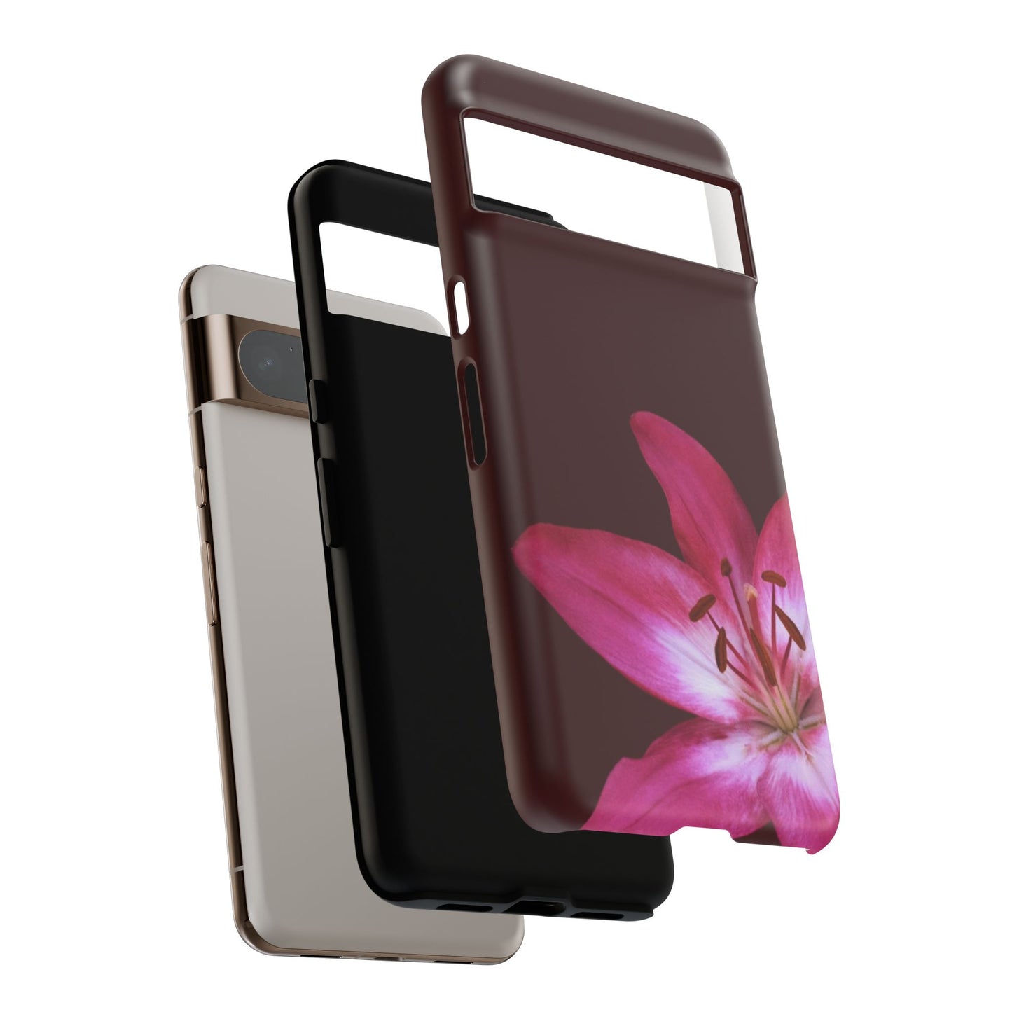 Burgundy Lily Floral – Phone Case Tough Case