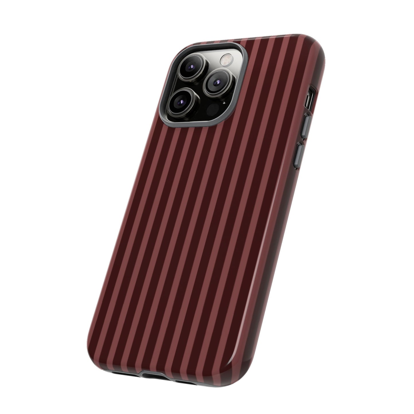 Striped Double Burgundy  — Tough Phone Case