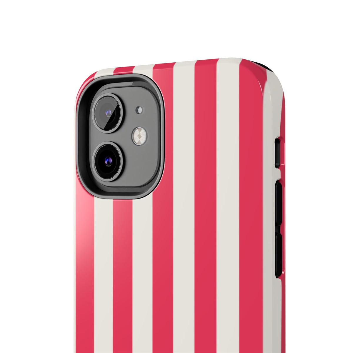 Red Strips — Red & White Vertical Stripe Tough Phone Case