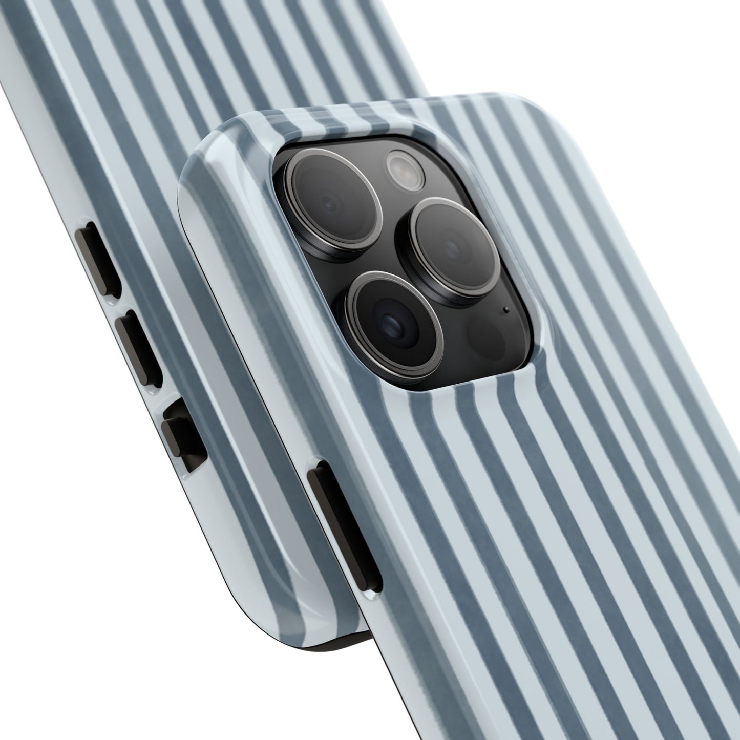 Rainy Day – Striped Tough Phone Case Blue Vertical Stripes,