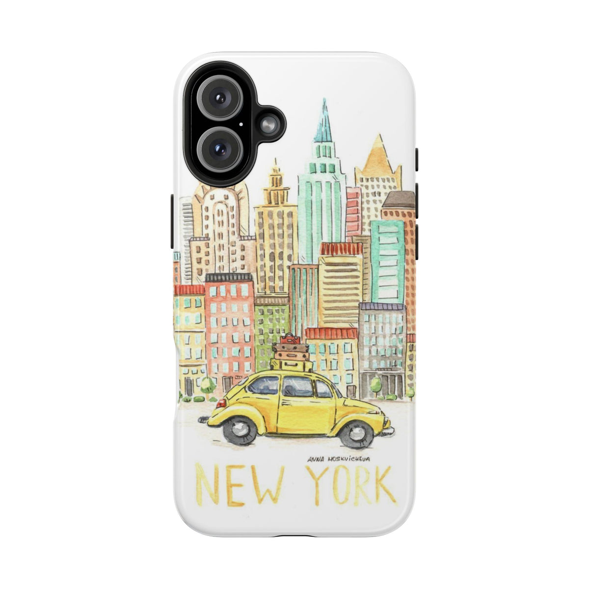 New York – New York Watercolor Skyline Tough Phone Case