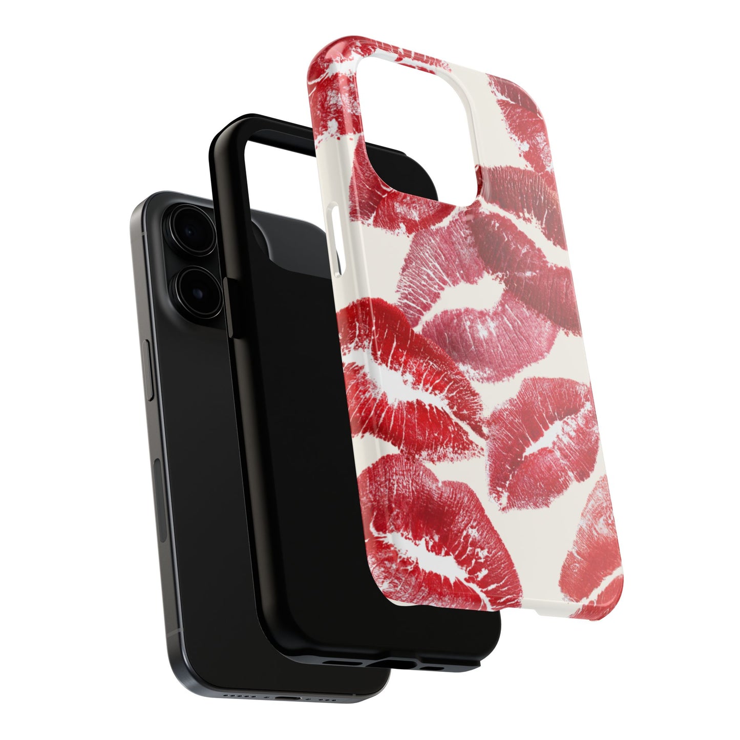 Red Lipstick Kiss Pattern Phone Case | Tough Phone Case