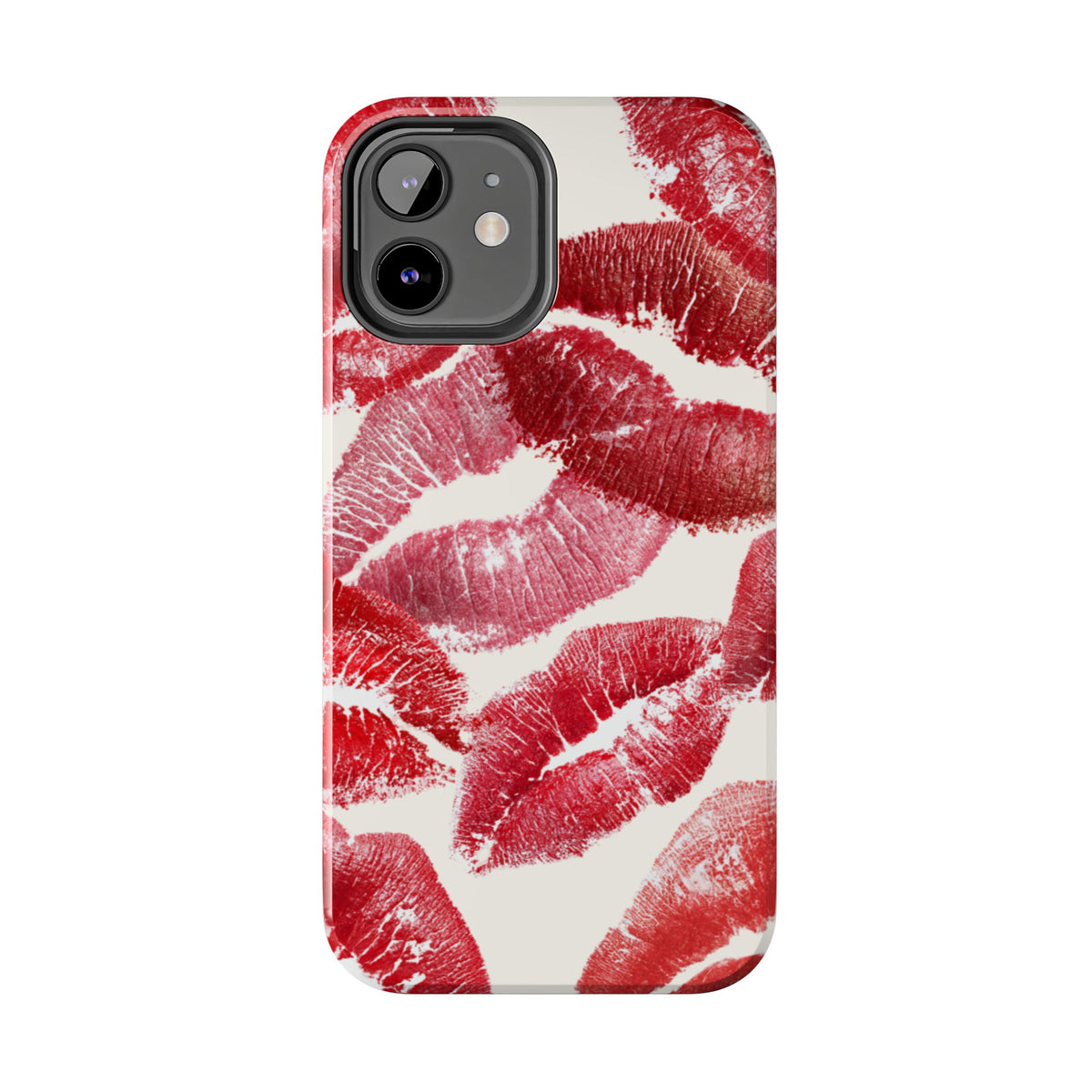Red Lipstick Kiss Pattern Phone Case | Tough Phone Case