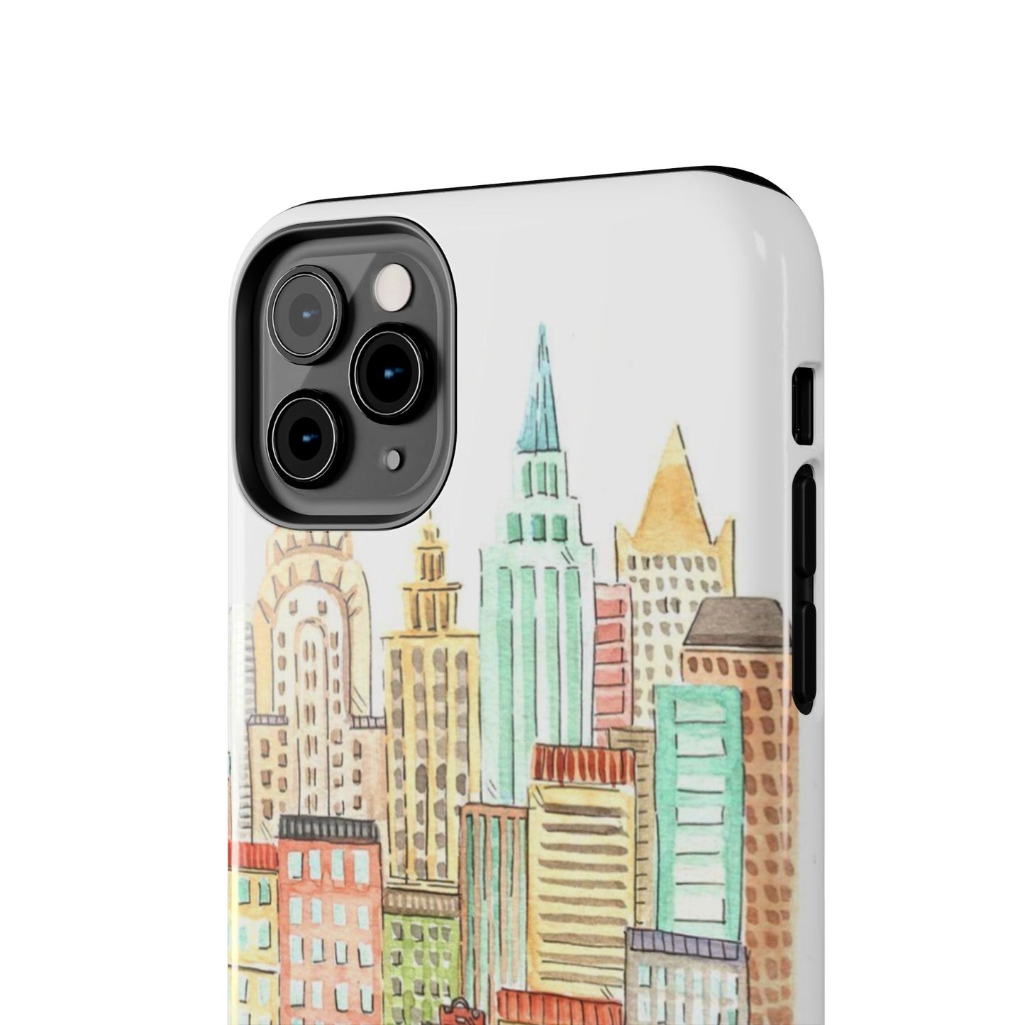 New York – New York Watercolor Skyline Tough Phone Case