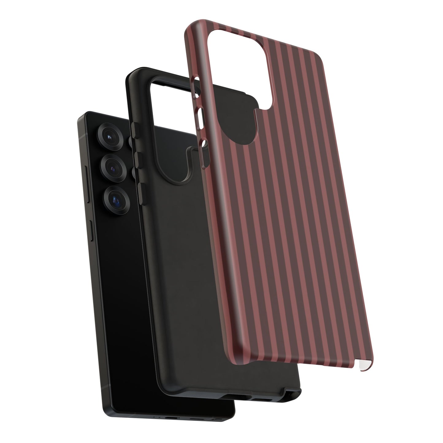Striped Double Burgundy  — Tough Phone Case