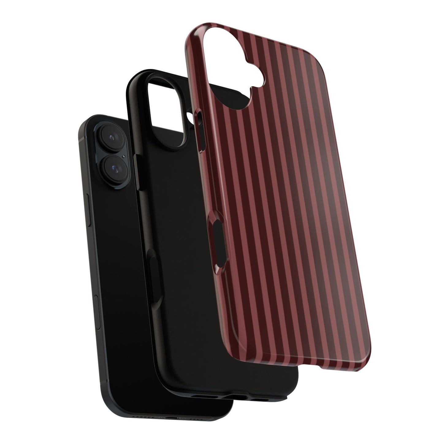 Striped Double Burgundy  — Tough Phone Case