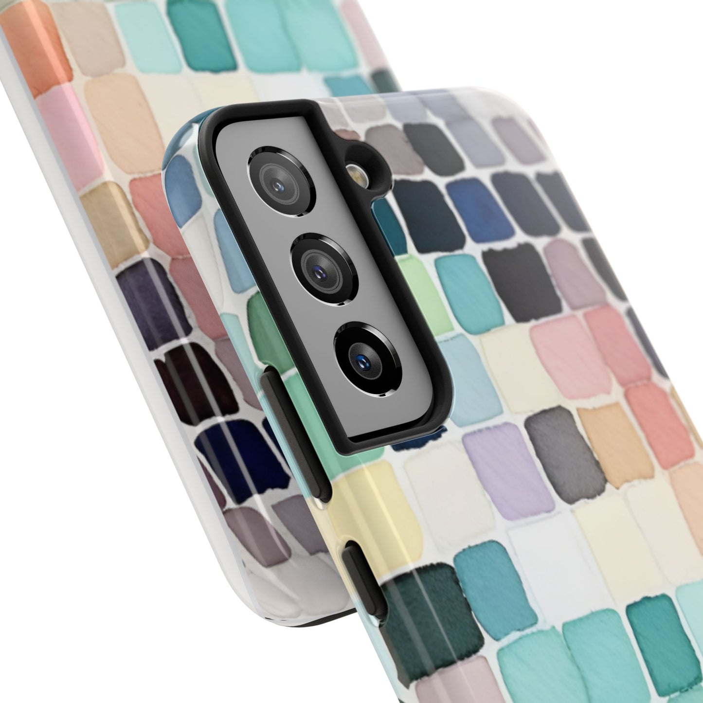Watercolor —  Abstract Mosaic Tough Phone Case Pastel Tile Protective Cover
