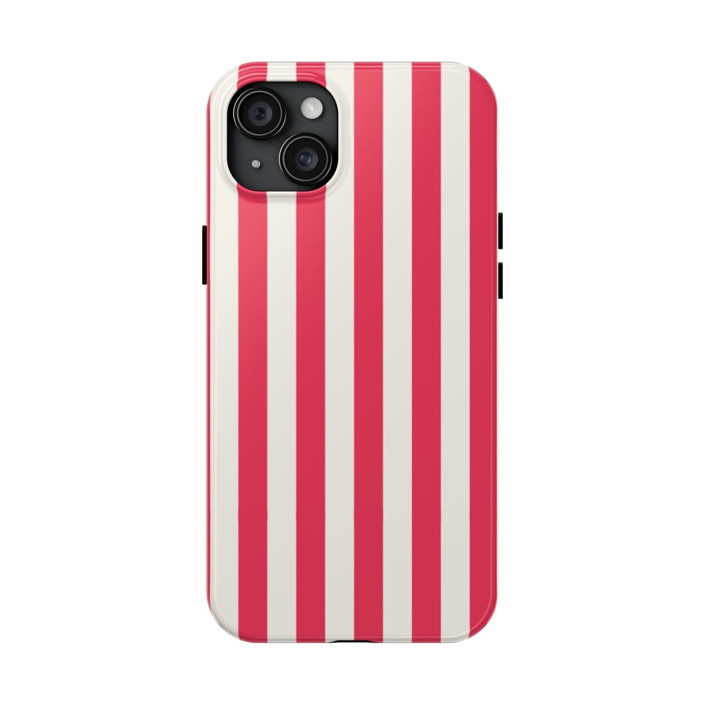 Red Strips — Red & White Vertical Stripe Tough Phone Case