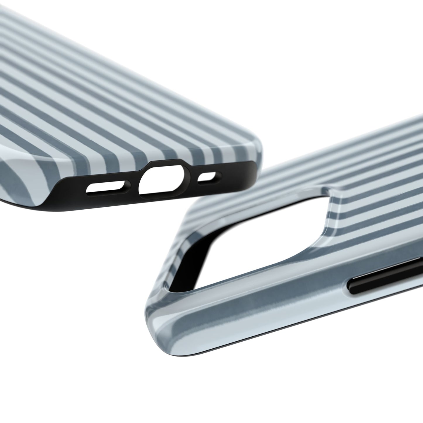 Rainy Day – Striped Tough Phone Case Blue Vertical Stripes,