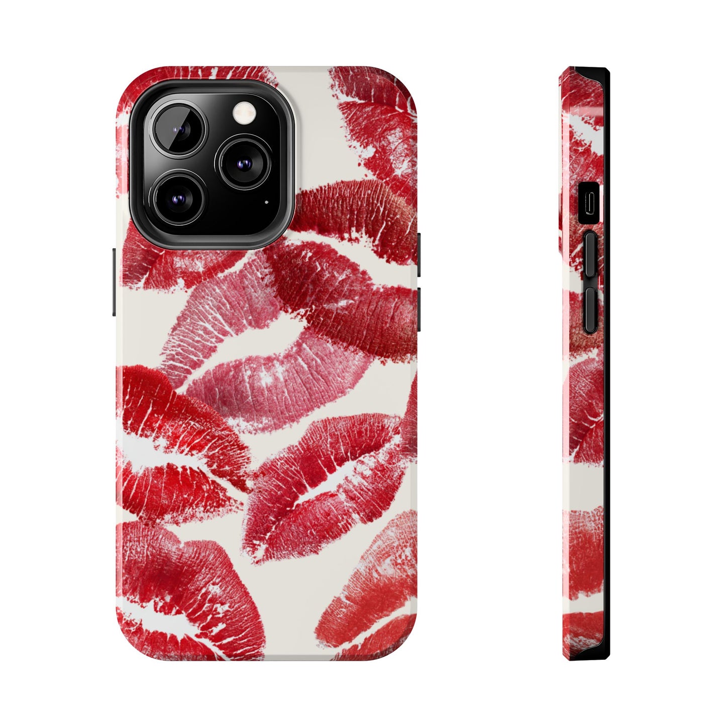 Red Lipstick Kiss Pattern Phone Case | Tough Phone Case