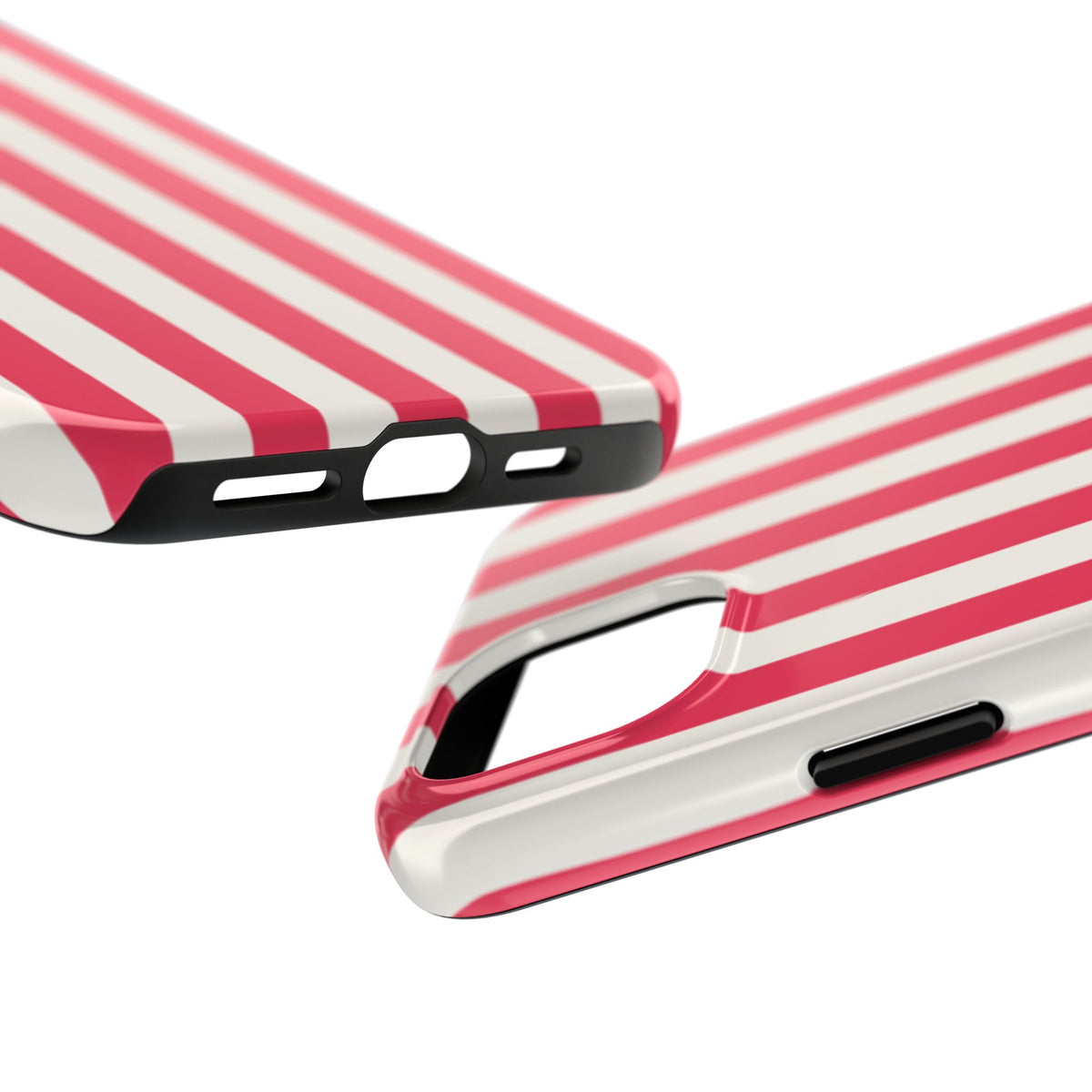 Red Strips — Red & White Vertical Stripe Tough Phone Case