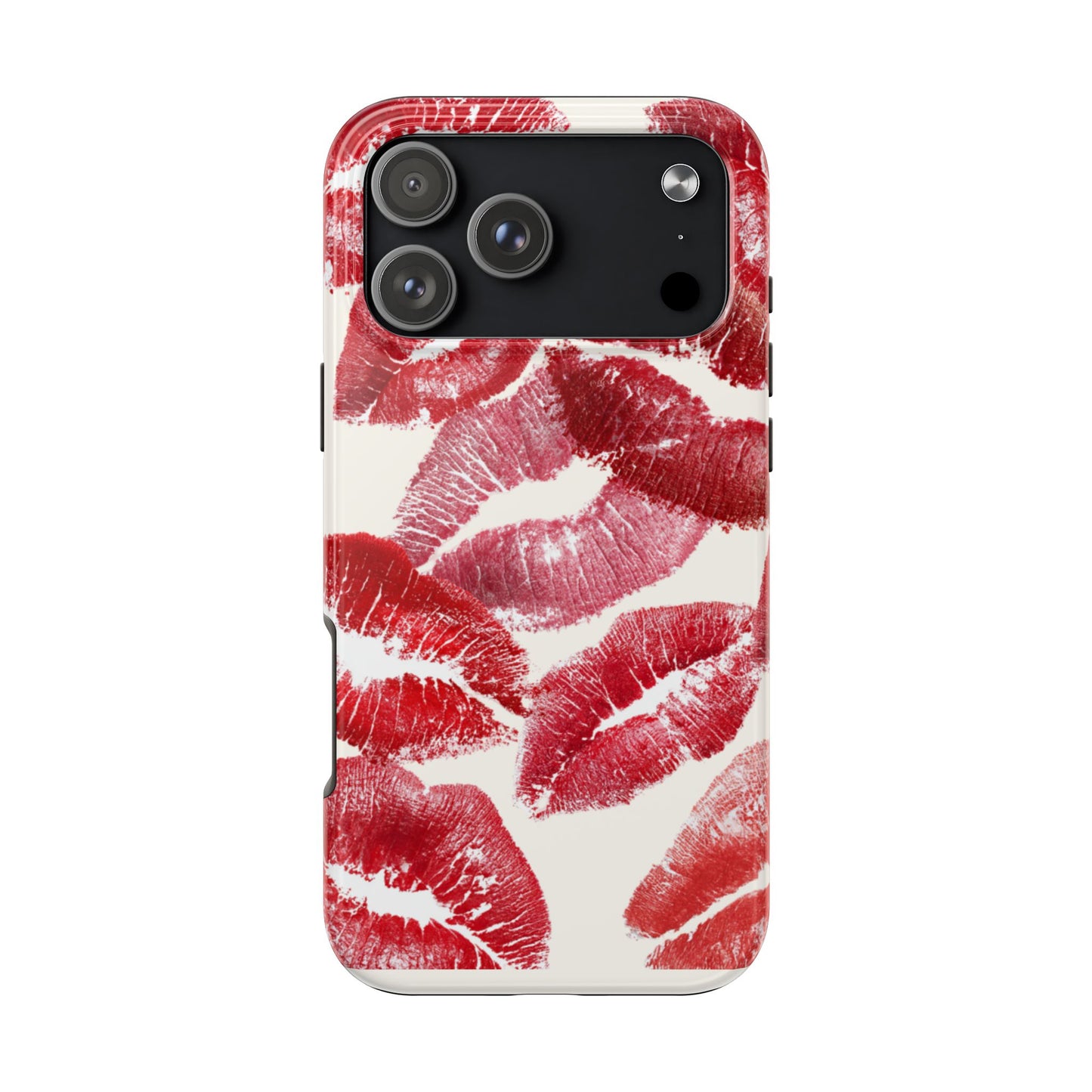 Red Lipstick Kiss Pattern Phone Case | Tough Phone Case