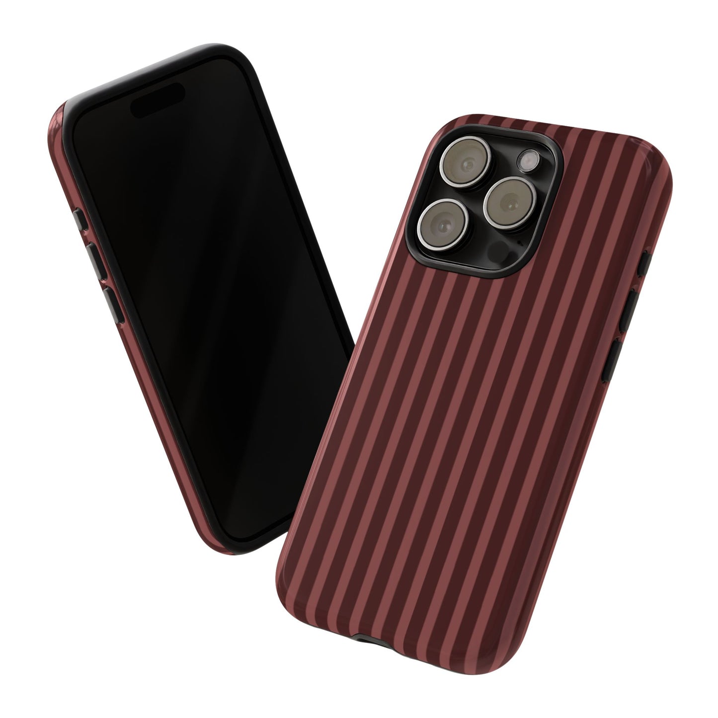 Striped Double Burgundy  — Tough Phone Case