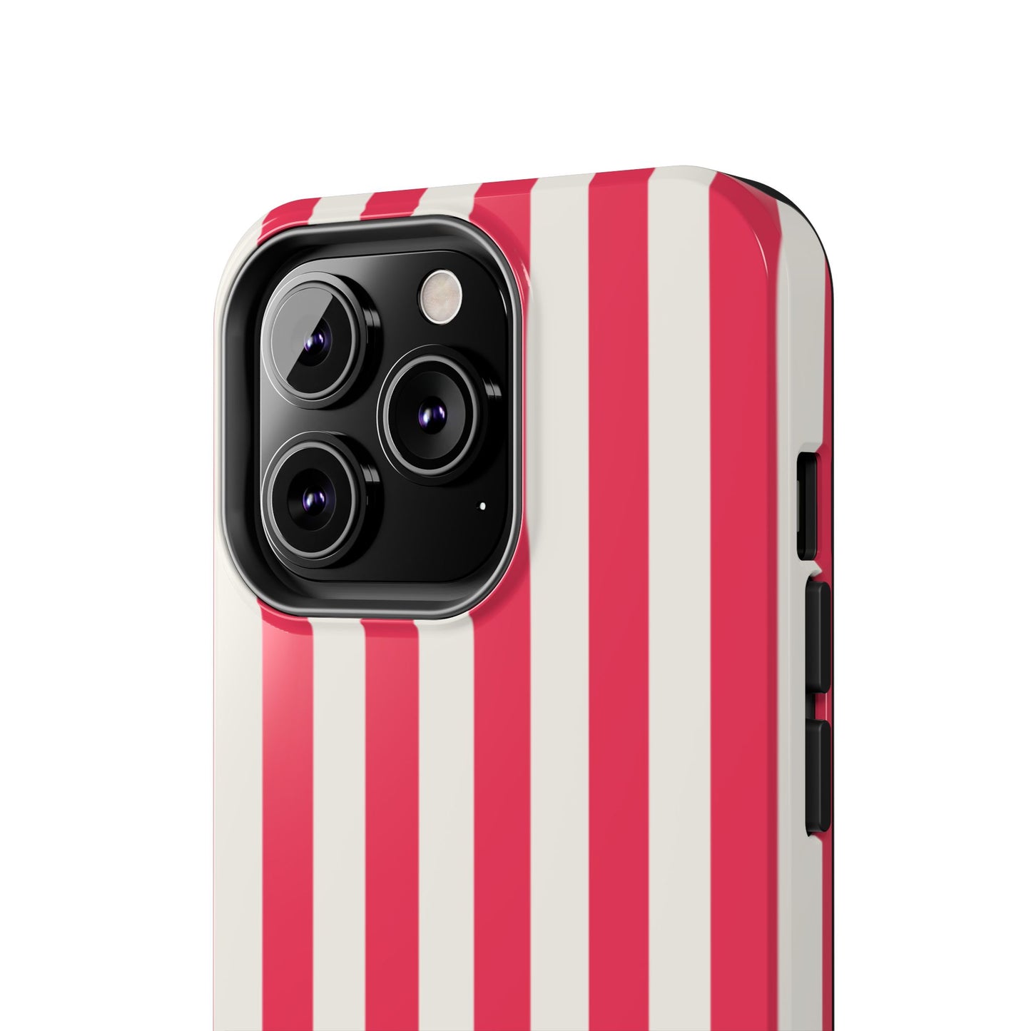 Red Strips — Red & White Vertical Stripe Tough Phone Case