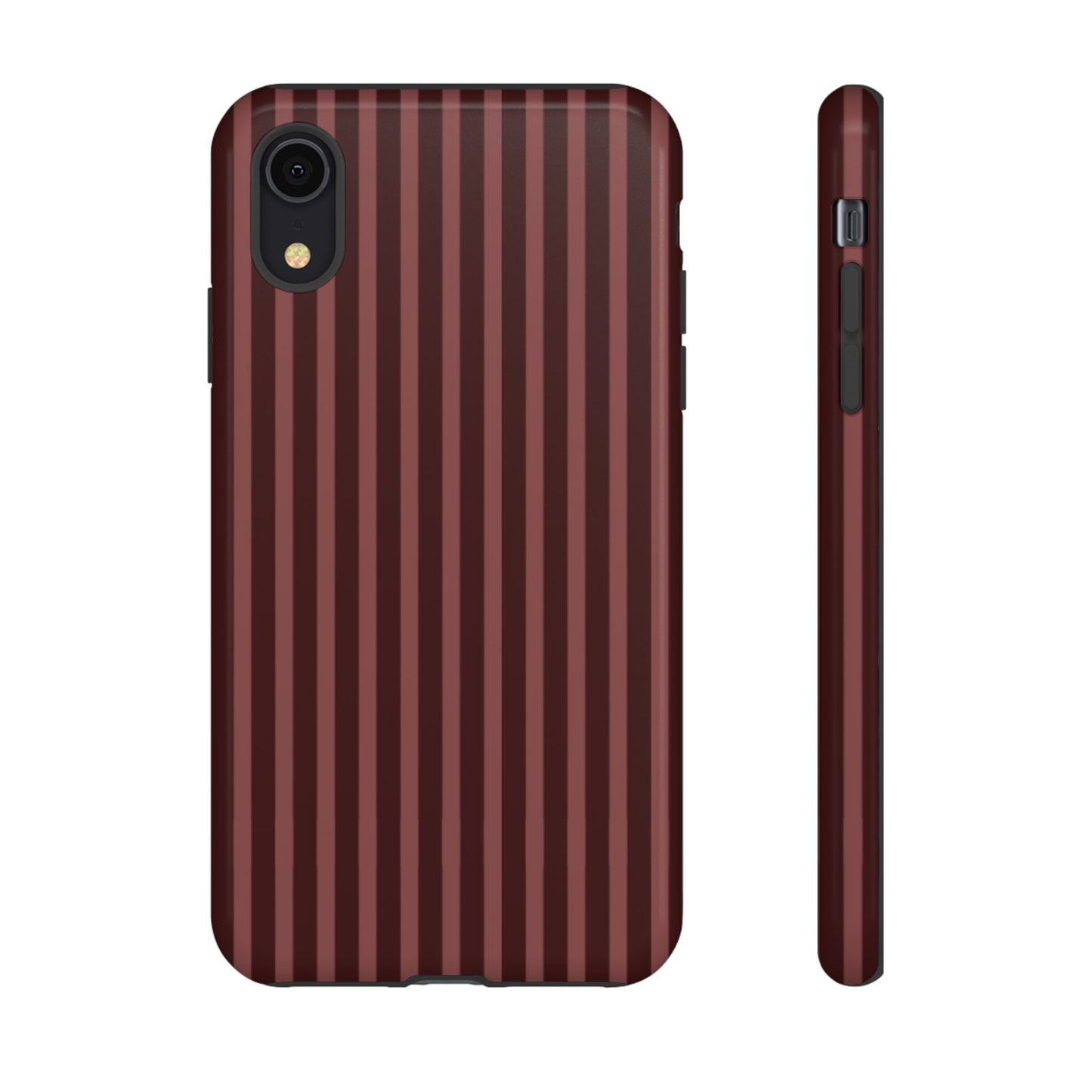 Striped Double Burgundy  — Tough Phone Case