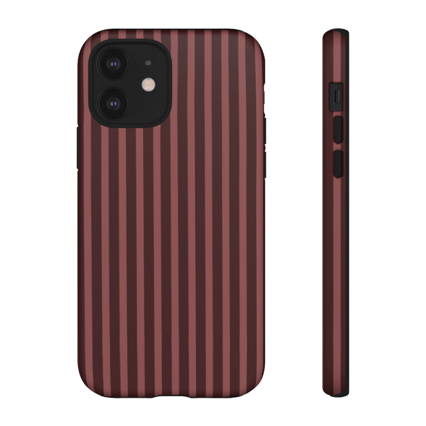 Striped Double Burgundy  — Tough Phone Case