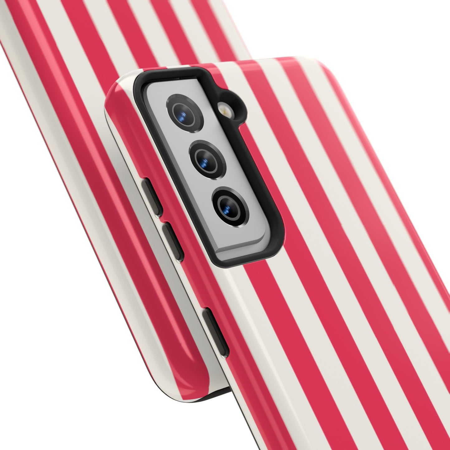 Red Strips — Red & White Vertical Stripe Tough Phone Case