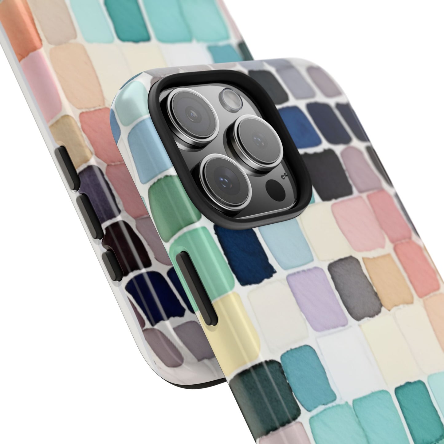 Watercolor —  Abstract Mosaic Tough Phone Case Pastel Tile Protective Cover