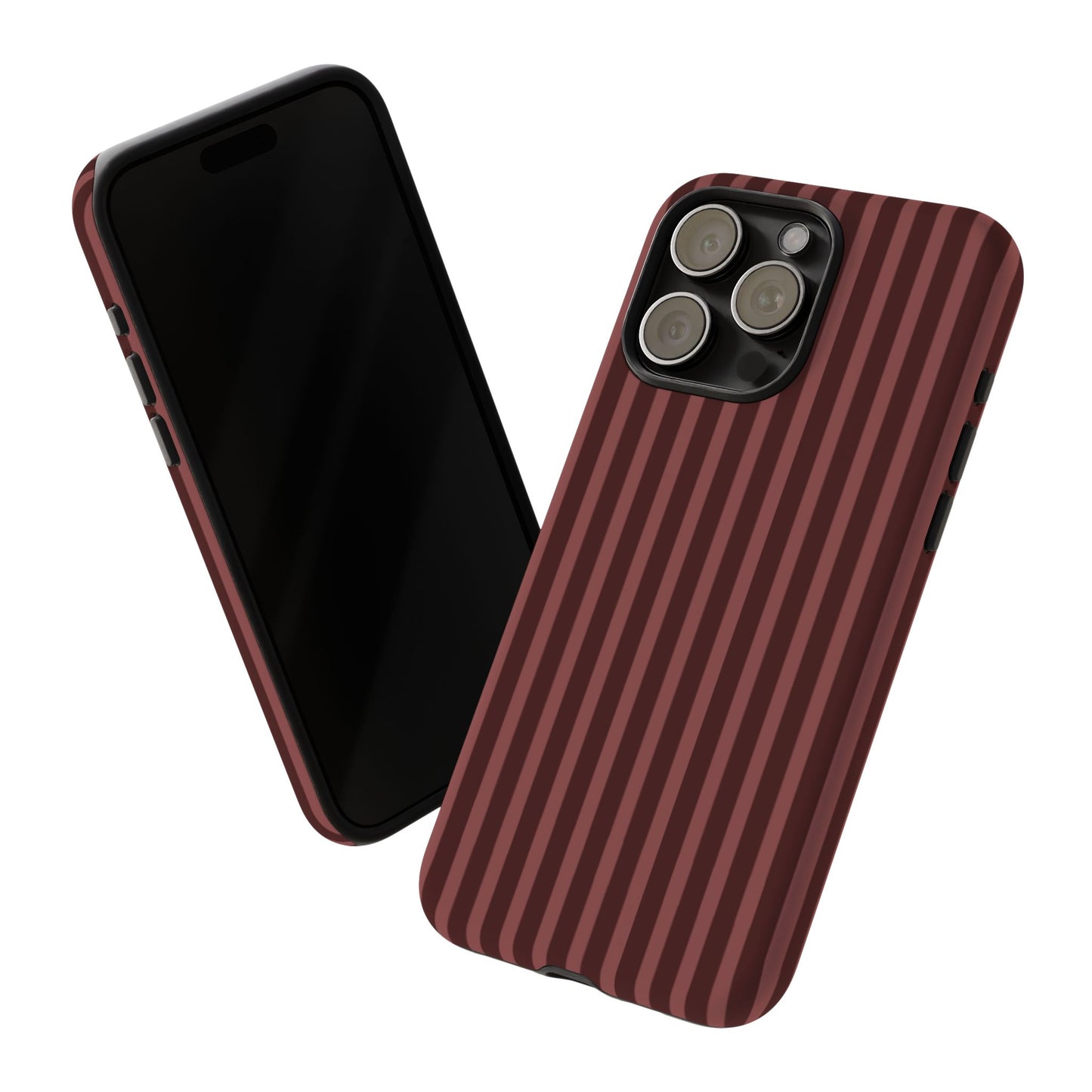 Striped Double Burgundy  — Tough Phone Case