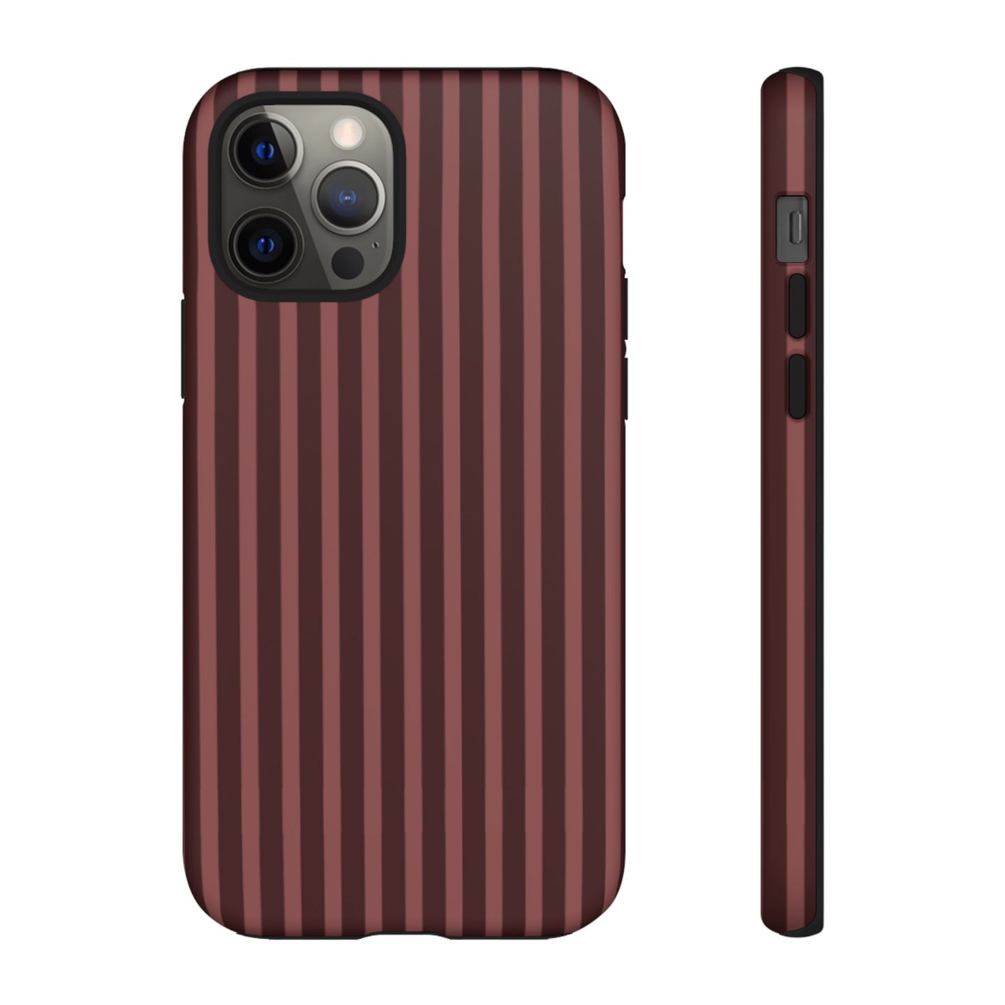 Striped Double Burgundy  — Tough Phone Case