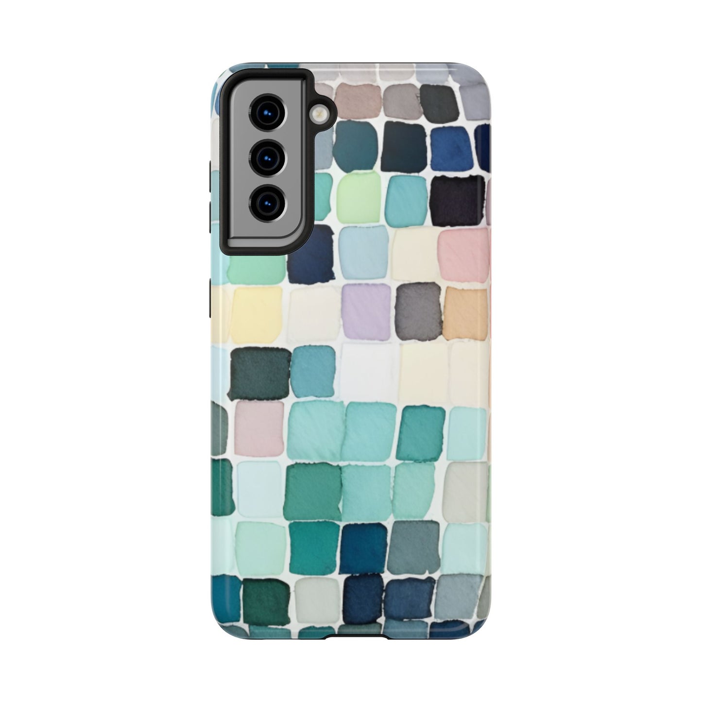 Watercolor —  Abstract Mosaic Tough Phone Case Pastel Tile Protective Cover