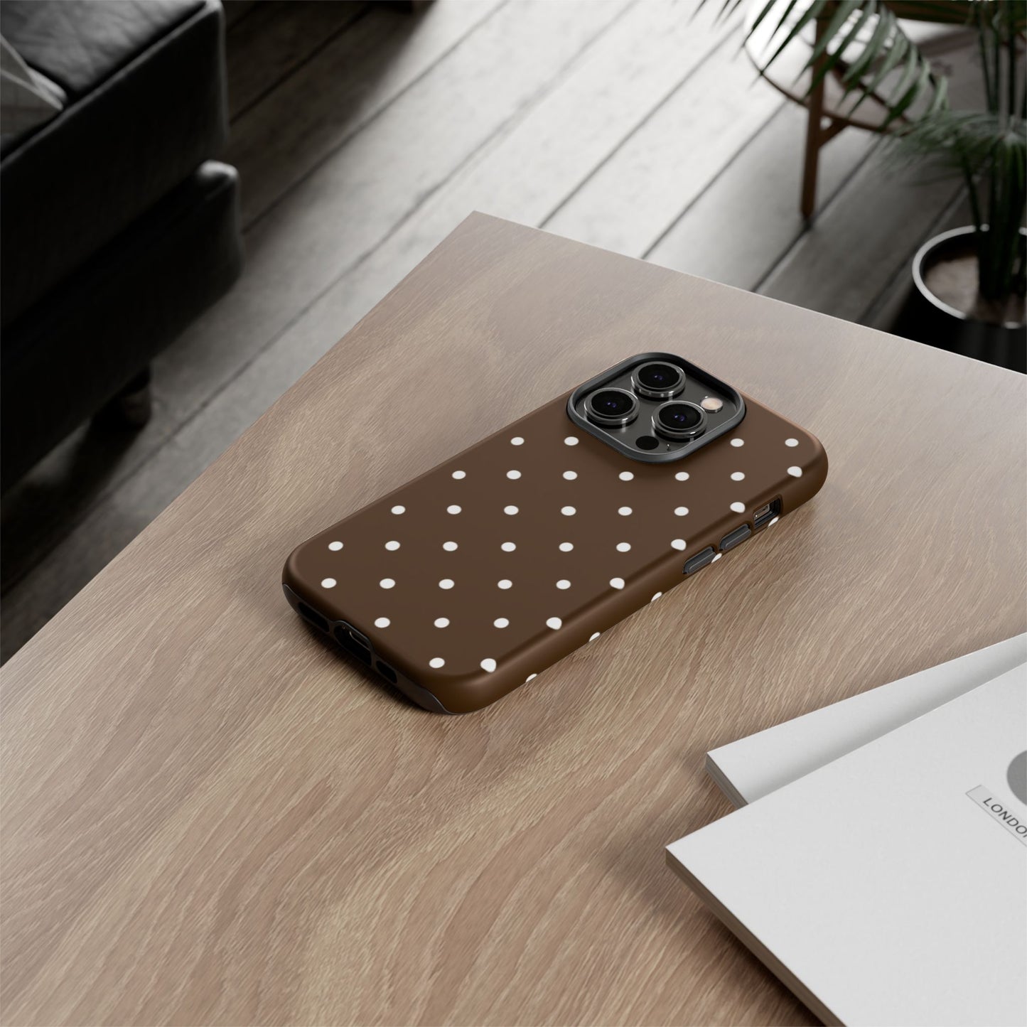 Cacao Polka Dot  — Phone Case Tough Case