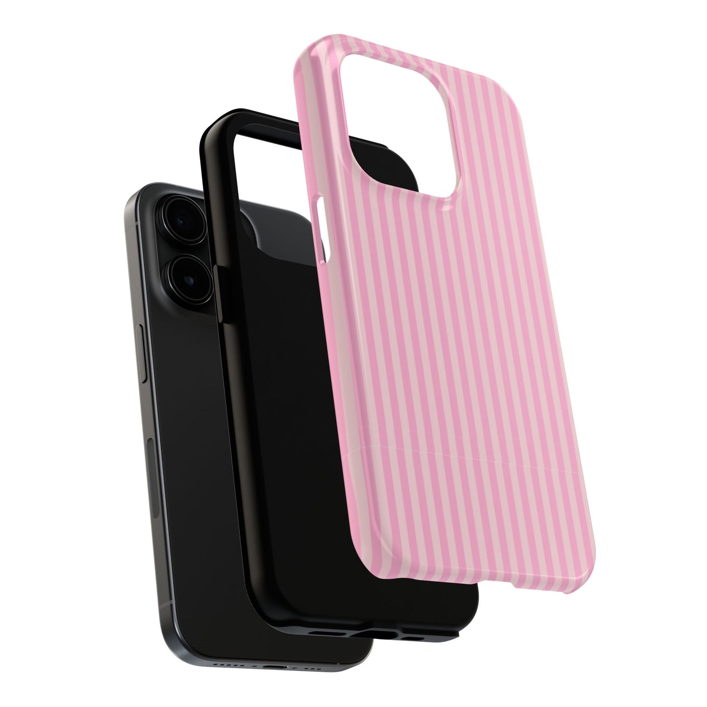 Pretty In Pink  – Pink Vertical Stripe Tough Phone Case
