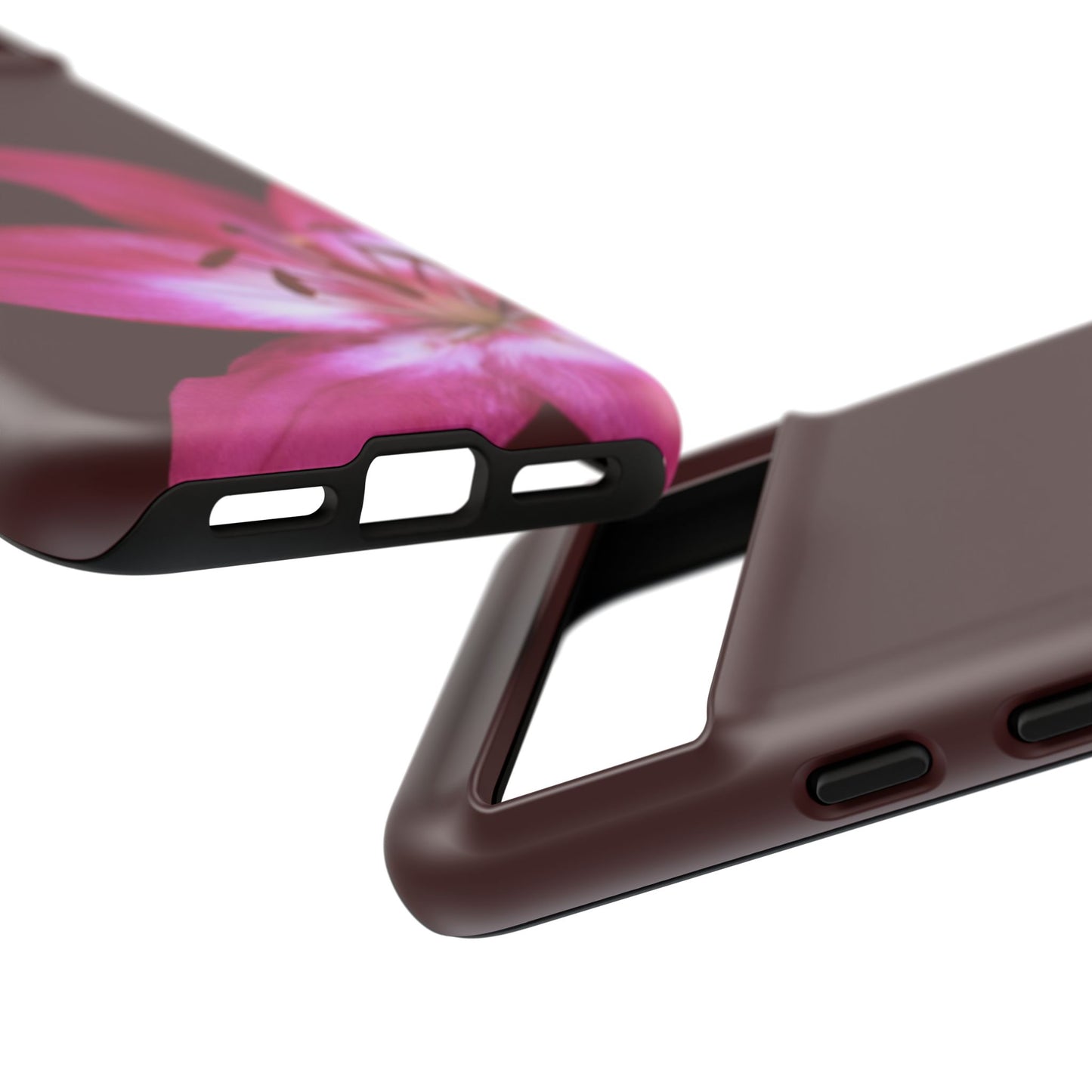 Burgundy Lily Floral – Phone Case Tough Case