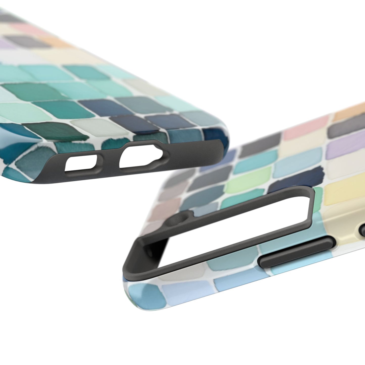 Watercolor —  Abstract Mosaic Tough Phone Case Pastel Tile Protective Cover