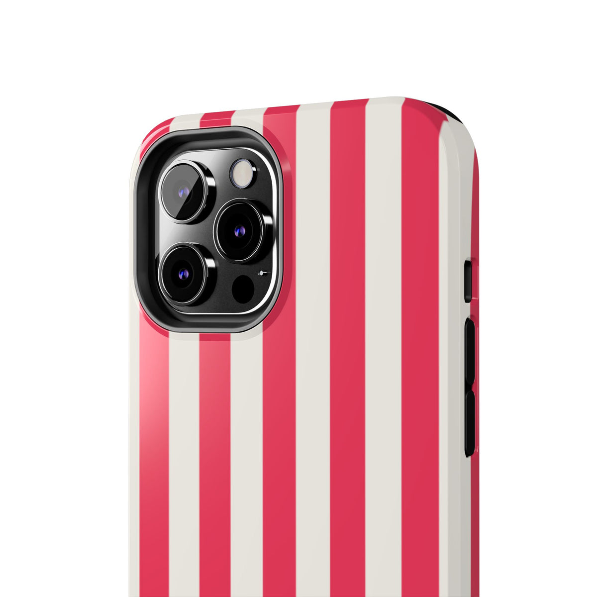 Red Strips — Red & White Vertical Stripe Tough Phone Case