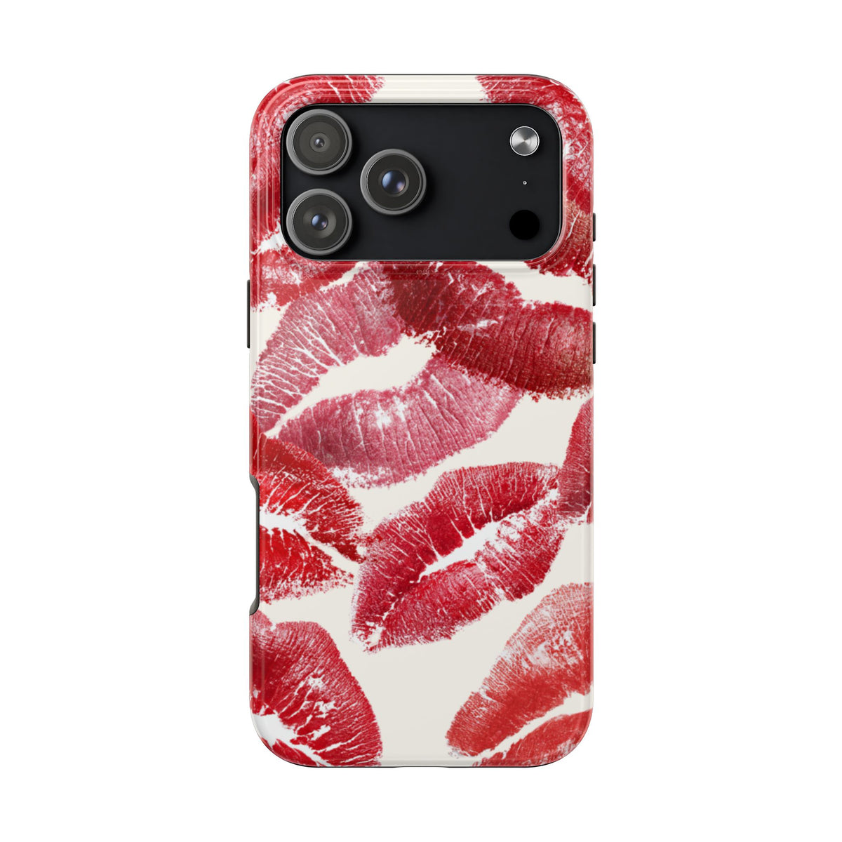 Red Lipstick Kiss Pattern Phone Case | Tough Phone Case