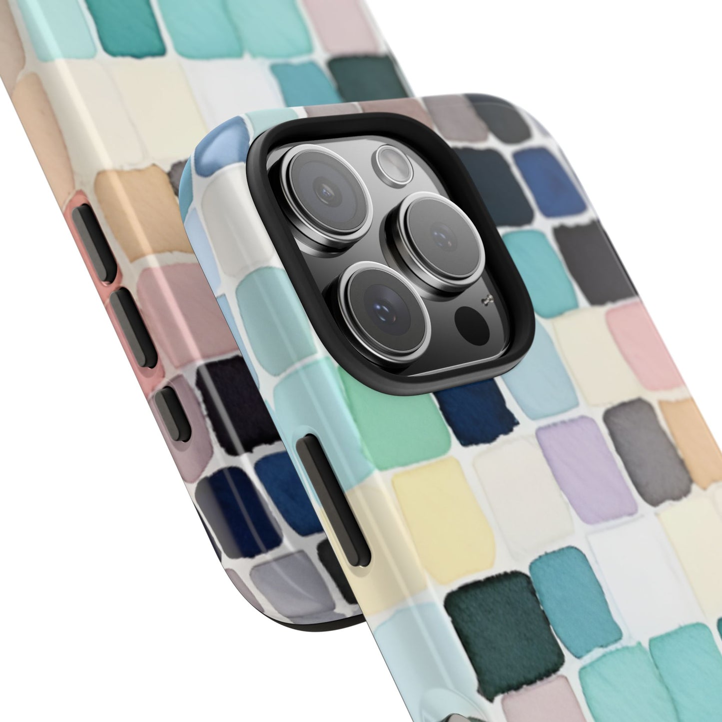 Watercolor —  Abstract Mosaic Tough Phone Case Pastel Tile Protective Cover