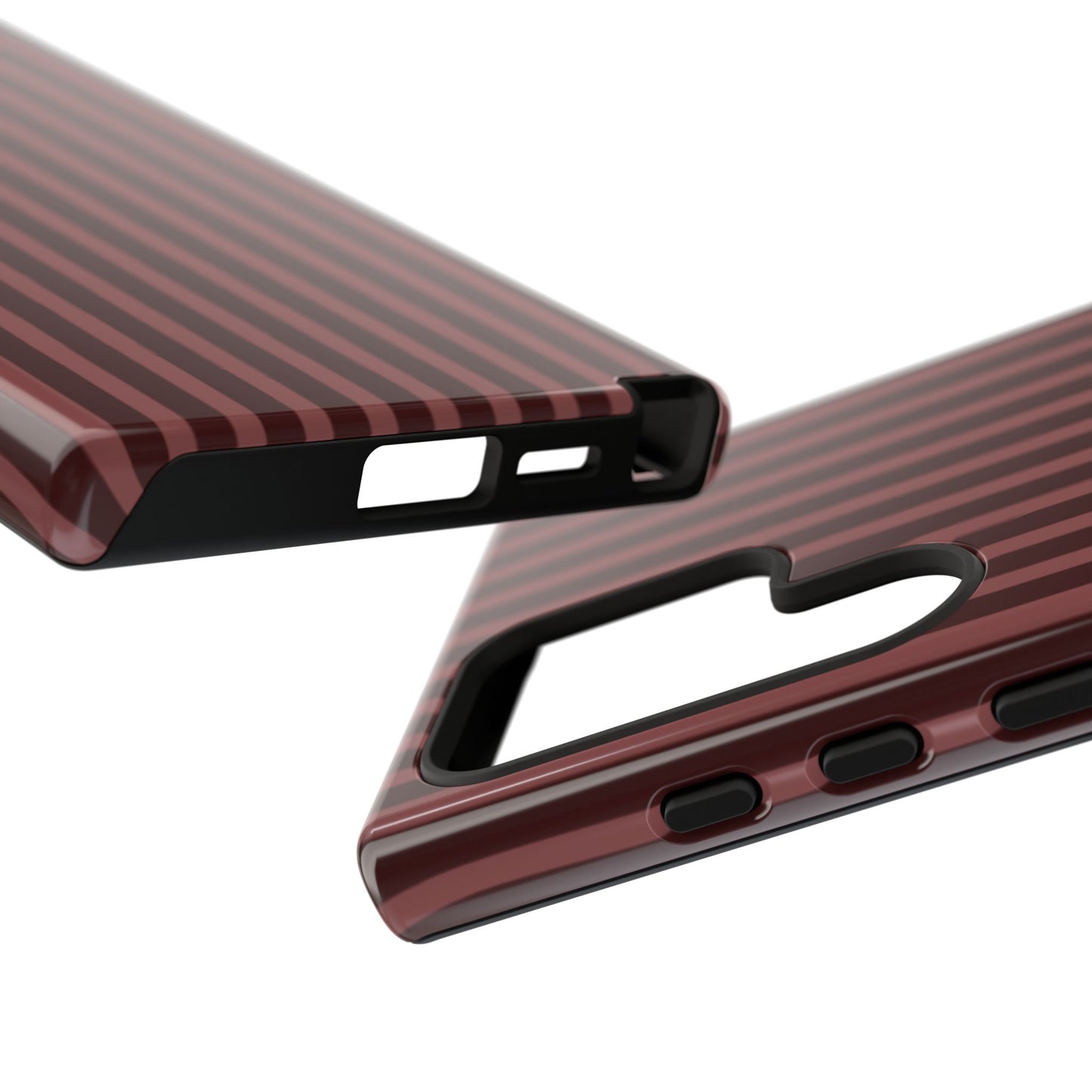 Striped Double Burgundy  — Tough Phone Case